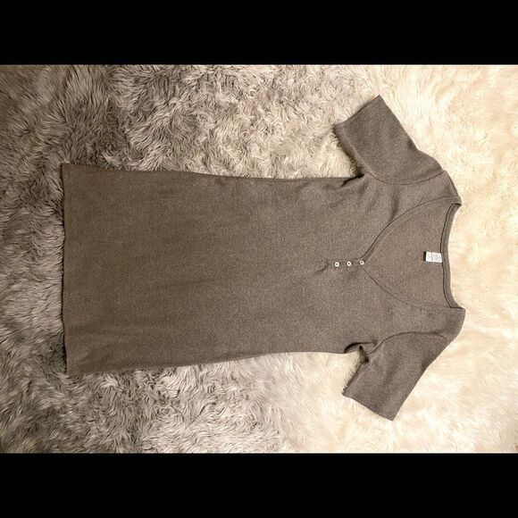 Alternative Apparel VNeck Henley Vintage Rib Dress - Picture 4 of 4